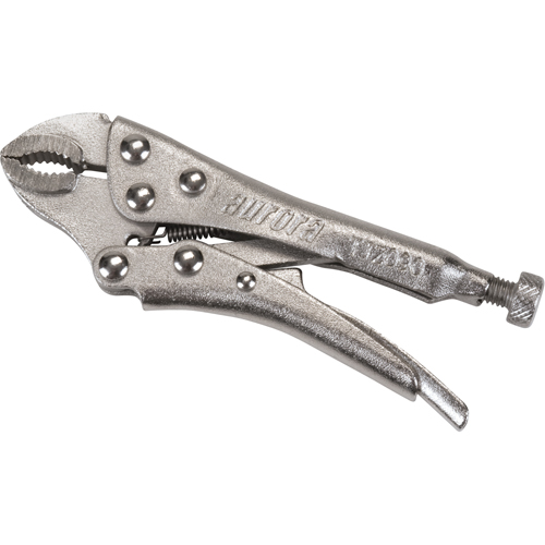 Locking Pliers with Wire Cutter, 4" Length, Curved Jaw Pryde Industrial Inc.