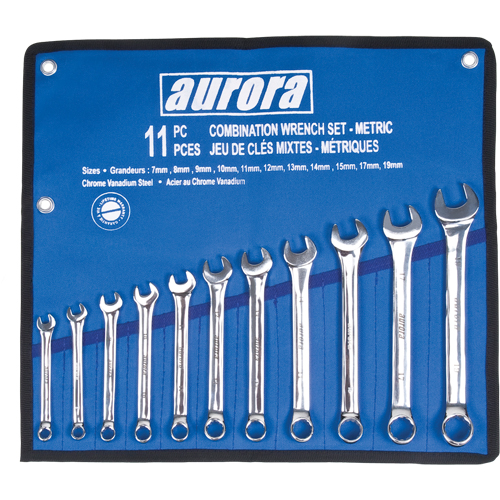 Wrench Set, Combination, 11 Pieces, Metric Pryde Industrial Inc.