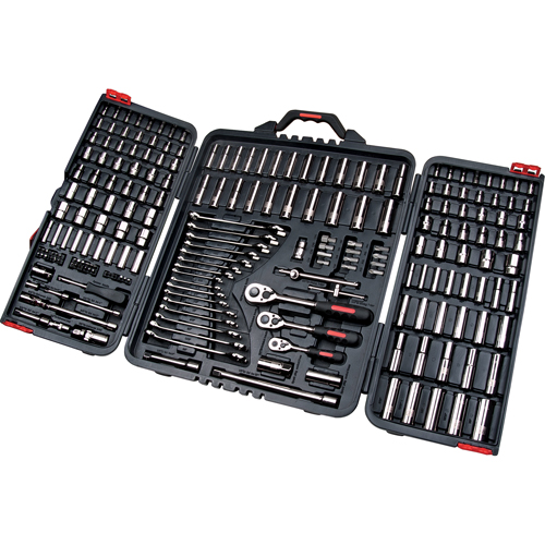 1/4", 3/8" & 1/2" Drive SAE/Metric Socket & Wrench Set, 210 Pcs, Deep Pryde Industrial Inc.
