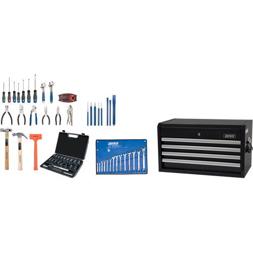 Ensemble d'outils de d&eacute;part avec coffre en acier, 70 morceaux Pryde Industrial Inc.