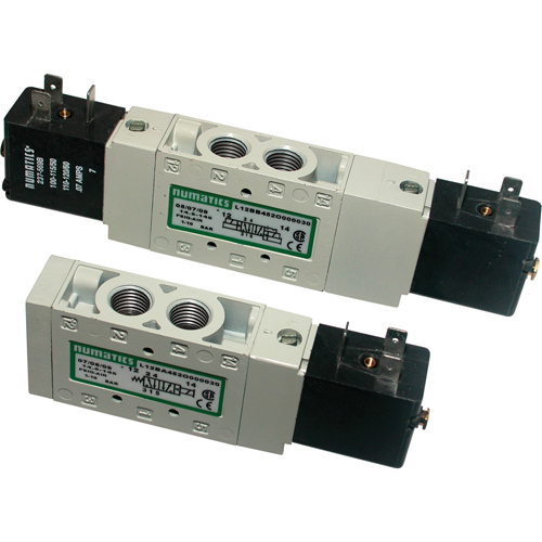 Pilot 5-Way 2-Position 4-Way Solenoid Valves, 1/8" Pipe, 150 PSI Pryde Industrial Inc.