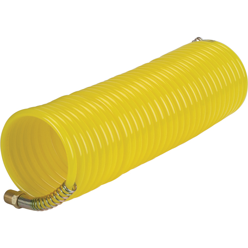 Tuyaux pneumatiques en nylon spiral&eacute; a/raccords, Air, 1/4" DI x 25' lo, Nylon, 200 psi &agrave; 23°C Pryde Industrial Inc.