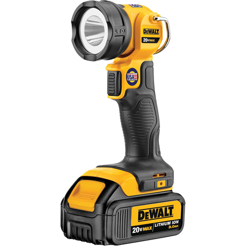 Lampe de travail Max, DEL, 110 lumens, 11 hres de fonctionnement, Bloc-pile Rechargeable, Plastique Pryde Industrial Inc.
