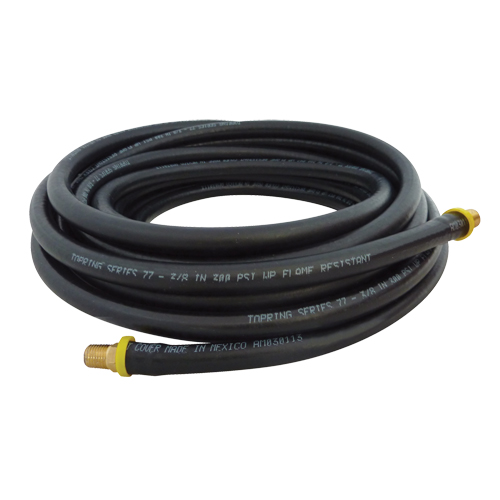 Topflex Lock-On Hoses, Air/Water, Rubber, 1/4" Dia., 500' Pryde Industrial Inc.