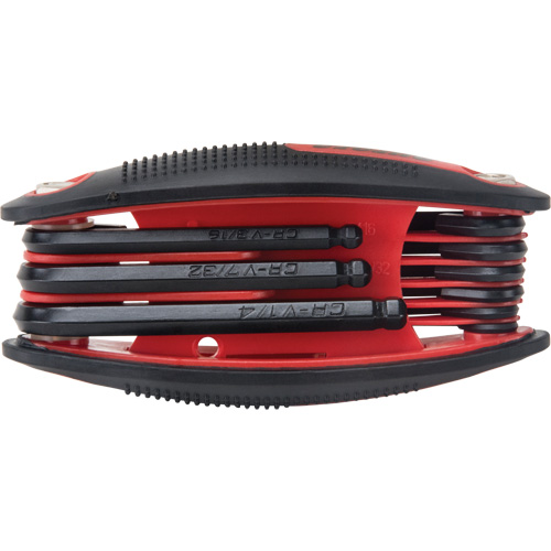 Ball End Fold-Up Hex Key Set, 9 Pcs., Imperial Pryde Industrial Inc.