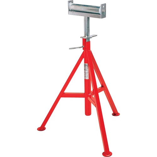 Conveyor Head Pipe Stand #CJ-99, 74-112 cm Height Adjustment, 12" Max. Pipe Capacity, 1000 lbs. Max. Weight Capacity Pryde Industrial Inc.