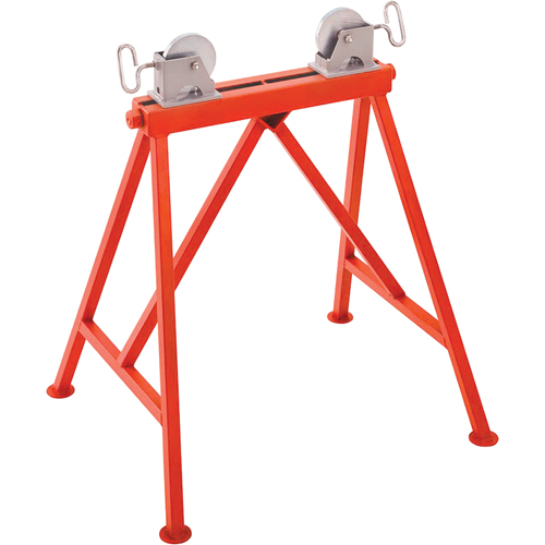 Support ajustable no AR99 a/rouleau en acier, 36" Capacit&eacute; max. de tuyau, 2500 lb Capacit&eacute; de charge max. Pryde Industrial Inc.