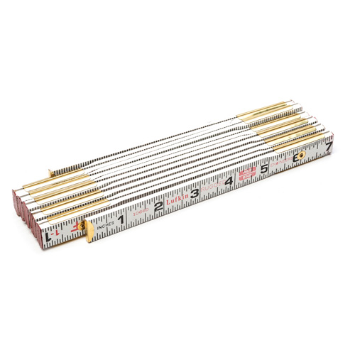 R&egrave;gle en bois pliante, 6' lo, Bois, Graduations de 1/6" Pryde Industrial Inc.