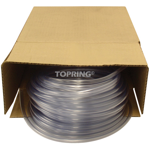 Tubing, Air/Water, 0.625" OD x 100' L, PVC, Clear, 30 PSI @ 20°C Pryde Industrial Inc.