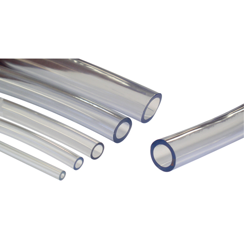 Tubing, Air/Water, 0.4375" OD x 100' L, PVC, Clear, 55 PSI @ 20°C Pryde Industrial Inc.