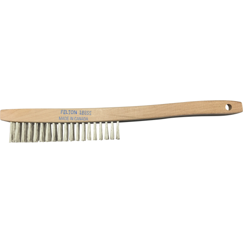 Brosses de nettoyage &agrave; manche recourb&eacute;, Acier inoxydable, 4 x 19 rangs de fils, Longueur 14" Pryde Industrial Inc.
