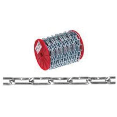 Chaîne droite, Acier &agrave; faible teneur en carbone, 2/0 x 120' (36,6 m) l, Charge d'utilisation 520 lb (0,26 tonne) Pryde Industrial Inc.