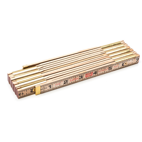 R&egrave;gle Red End avec deux rallonges de r&egrave;gle &agrave; glissi&egrave;re de 6", 6' lo, Bois, Graduations de 1/16" Pryde Industrial Inc.