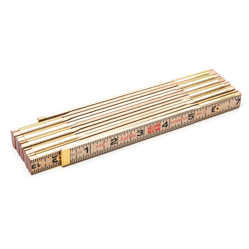 R&egrave;gle pliante, 6' lo, Bois, Graduations de 1/16" Pryde Industrial Inc.