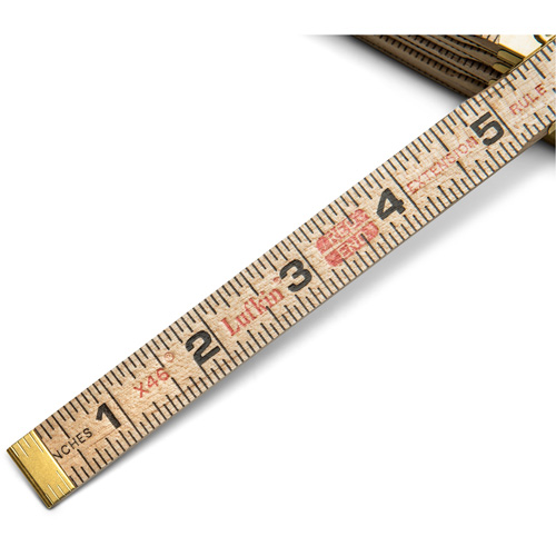 R&egrave;gle pliante, 6' lo, Bois, Graduations de 1/16" Pryde Industrial Inc.