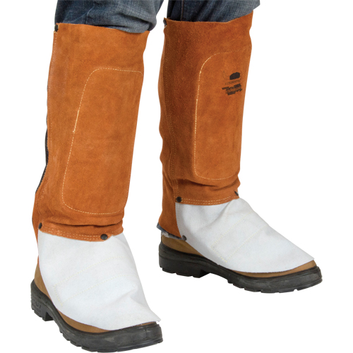 Leather Spats, 14" L, Lava Brown Pryde Industrial Inc.