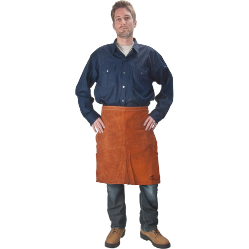 Tablier en cuir, Taille, 24" lo, Lava Brown Pryde Industrial Inc.