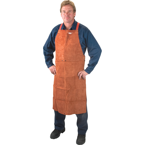 Tablier en cuir, Salopette, 48" lo, Lava Brown Pryde Industrial Inc.