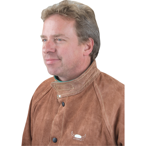 Welding Jacket, Leather, 4X-Large, Lava Brown Pryde Industrial Inc.