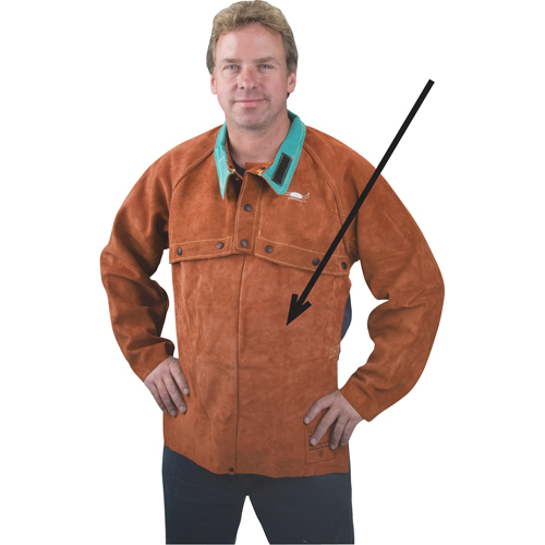 Leather Bib, 14" L, Lava Brown Pryde Industrial Inc.