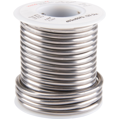 M&eacute;tal d'apport standard, &agrave; base de plomb, 40 % d'&eacute;tain, 60 % de plomb, &acirc;me Plein, dia. 0,125" Pryde Industrial Inc.