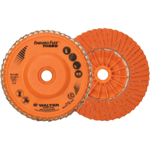 Disque &agrave; lamelles Enduro-Flex Turbo, 4-1/2" x 5/8"-11, Type 27S, Grain 80, C&eacute;ramique Pryde Industrial Inc.