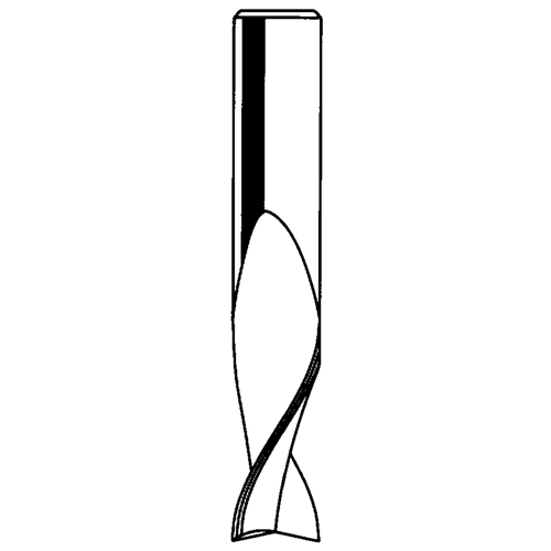 M&egrave;che &agrave; spirale, 1/8" dia., 1/2" Hauteur de carbure, 2" lo, 1/4" tige Pryde Industrial Inc.