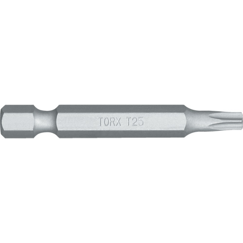 Screwdriver Bit, Torx, T-25 Tip, 1/4" Drive Size, 4-4/5" Length Pryde Industrial Inc.