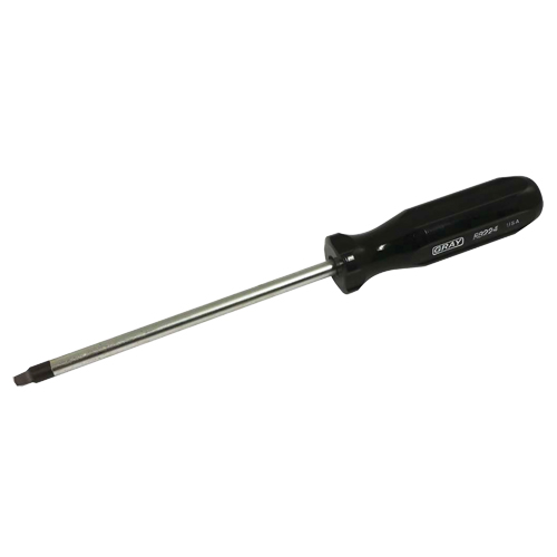 Square Screwdriver, #4 Tip, Round, 9-3/4" L, Plastic Handle Pryde Industrial Inc.