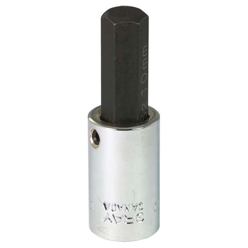 Bit Socket, 10 mm x 2-1/5" L, 3/8" Drive Pryde Industrial Inc.
