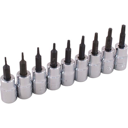 Socket Set, Torx&reg;, 3/8" Drive, 9 Pcs Pryde Industrial Inc.