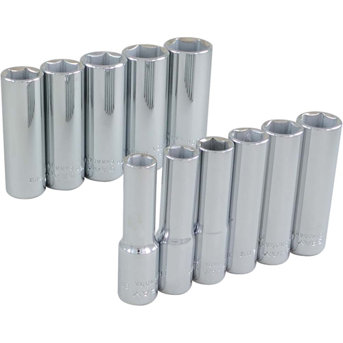 Jeu de douilles, 11 Mcx, Prise de 3/8", Profond Pryde Industrial Inc.