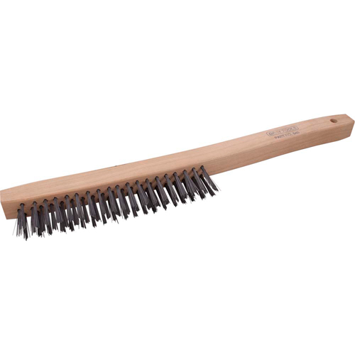 Brosse &agrave; r&eacute;curer industrielle &agrave; manche long, Acier, 3 x 19 rangs de fils, Longueur 14" Pryde Industrial Inc.