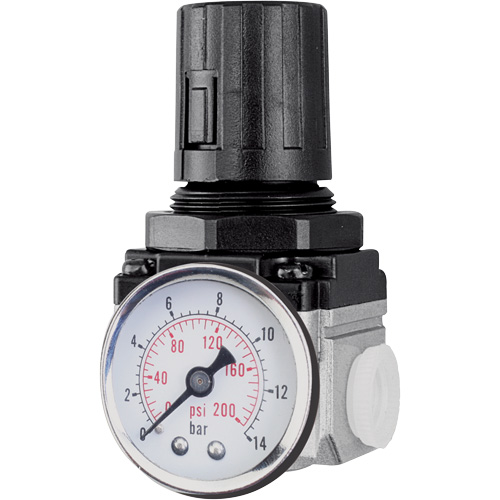 Air Regulator (Gauge Included), 1/4" NPT, 220 PSI Max. PSI, Modular Pryde Industrial Inc.