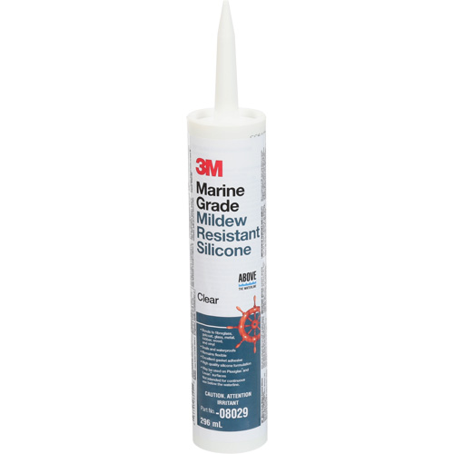 Marine Grade Silicone Sealant, 296 ml, Cartridge, Clear Pryde Industrial Inc.