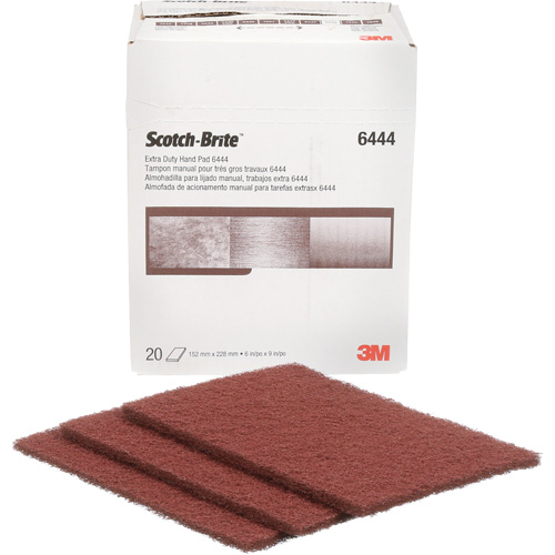 Scotch-Brite Extra-Duty Hand Pad, Aluminum Oxide, 9" x 6", Fine Grit Pryde Industrial Inc.