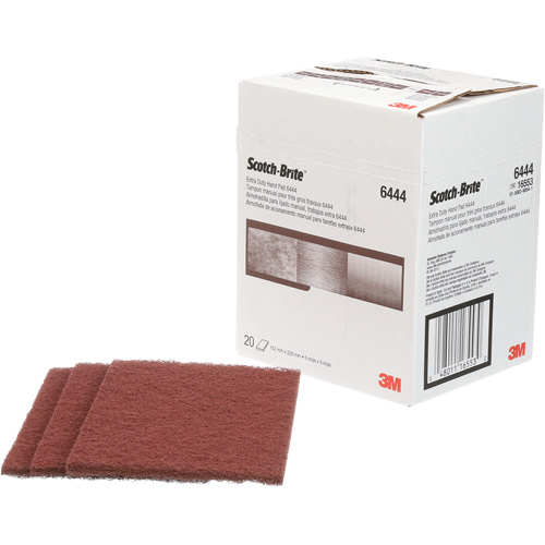 Scotch-Brite Extra-Duty Hand Pad, Aluminum Oxide, 9" x 6", Fine Grit Pryde Industrial Inc.