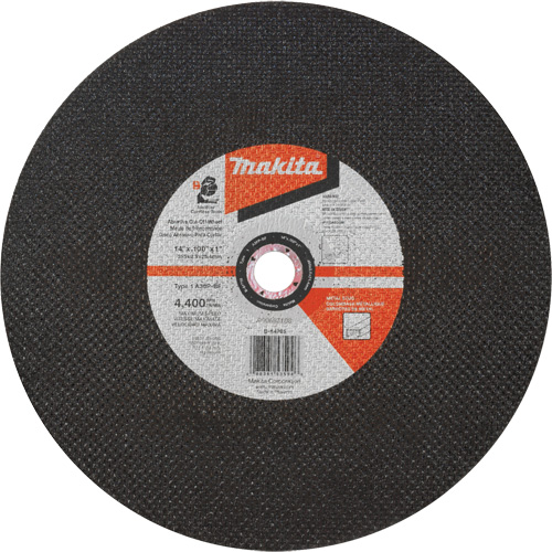Abrasive Cut-Off Wheel, 14" x 3/32", 1" Arbor, Type 1, Aluminum Oxide, 4400 RPM Pryde Industrial Inc.