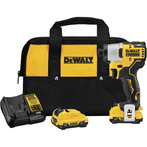 Xtreme Brushless Impact Driver Kit, 1/4", 1450 in-lbs Max. Torque, 12 V, Lithium-Ion Pryde Industrial Inc.