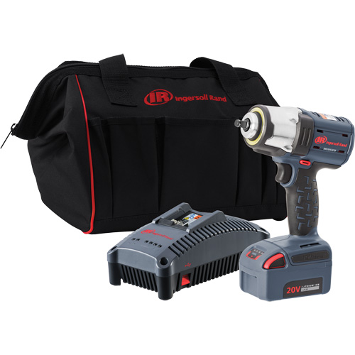 IQv20 Compact Cordless Impact Wrench Kit, 20 V, 3/8" Socket Pryde Industrial Inc.