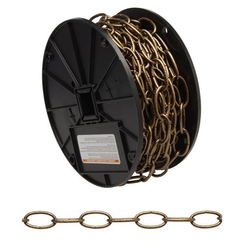 Chaîne d&eacute;corative, Acier au carbone, #10 x 60' (18,3 m) l, Charge d'utilisation 35 lb (0,0175 tonne) Pryde Industrial Inc.