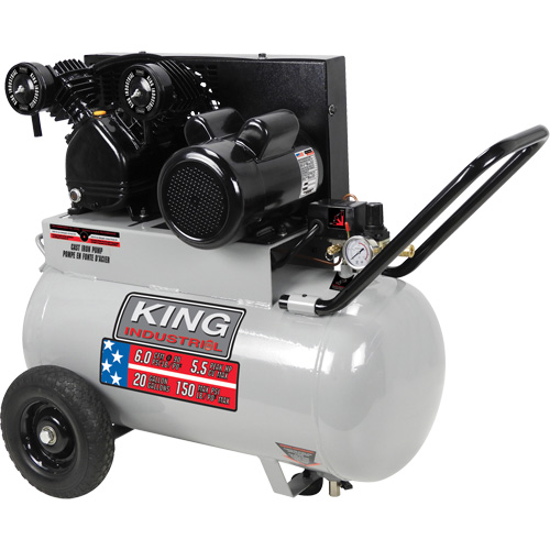 Compresseur &agrave; air, &eacute;lectrique, 20 gal. (24 gal. US), 150 PSI, 120/1/240/1 V Pryde Industrial Inc.