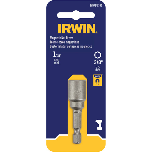 Nutsetter, 3/8" Tip, 1/4" Drive, 1-7/8" L, Magnetic Pryde Industrial Inc.