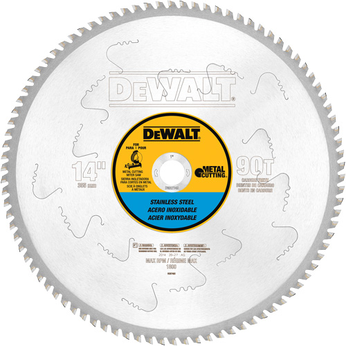 Lame de scie pour coupe d'acier inoxydable Metal Cutting, 14", 90 dents, Pour M&eacute;tal Pryde Industrial Inc.