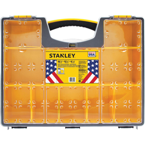 Deep Professional Organizer, 17-1/2" W x 4-1/2" D x 14" H, Black/Yellow Pryde Industrial Inc.