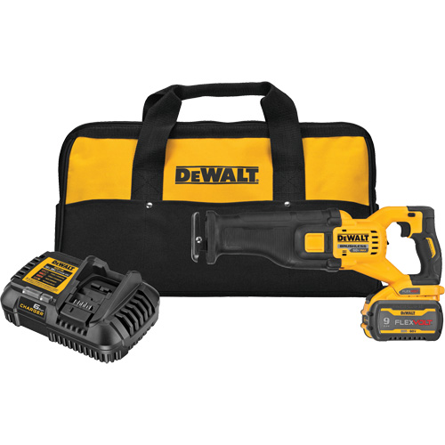 FlexVolt&reg; Max Brushless Reciprocating Saw Kit, 60 V, Lithium-Ion Battery, 0-3000 SPM Pryde Industrial Inc.