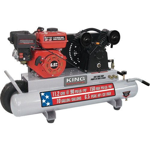 Compresseur d'air sur brouette, Essence, 10 gal. (12 gal. US), 150 PSI Pryde Industrial Inc.