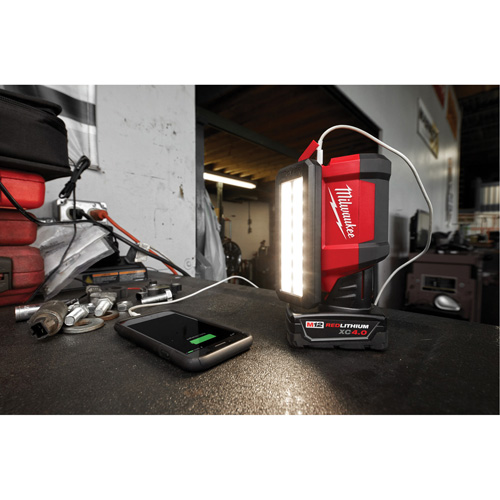 Projecteur &agrave; faisceau large pour entretien et r&eacute;paration avec chargeur USB M12 Rover, DEL, 700 lumens Pryde Industrial Inc.