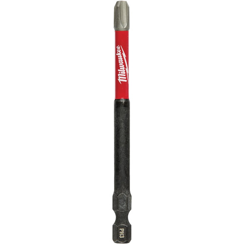 Shockwave Impact Duty Screwdriver Bit, Phillips, #3 Tip, 1/4" Drive Size, 3-1/2" Length Pryde Industrial Inc.
