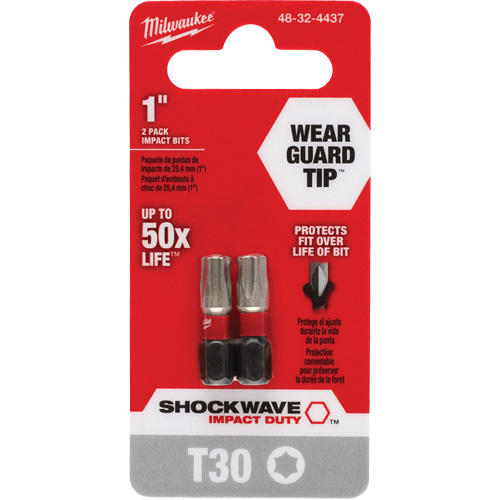 Shockwave Impact Duty Screwdriver Bit, Torx, T-30, 1/4" Drive Pryde Industrial Inc.